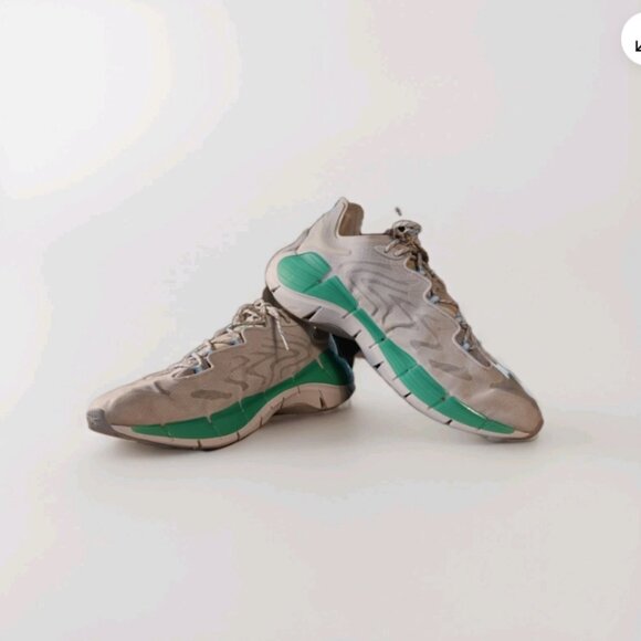 Reebok Zig Kinetica 2 mens sneakers shoes Pure Grey Future Teal Lace Up size 13 - Picture 4 of 10